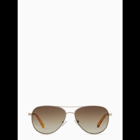 NEW Kate Spade New York Emmaline Sunglasses Gold Metal Aviators main image 6